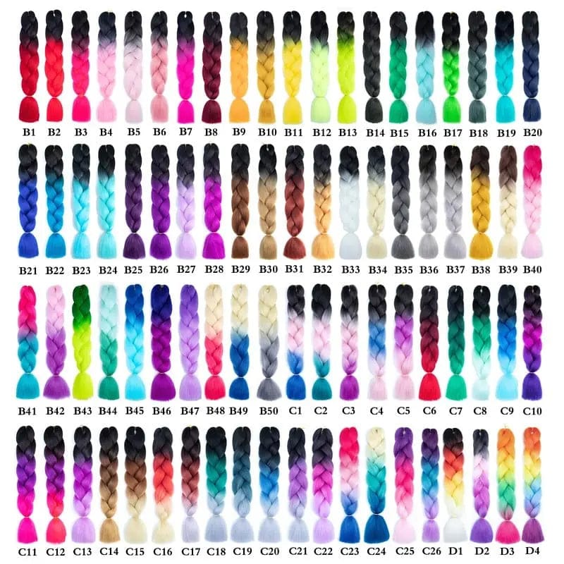 Jumbo Synthetic Braiding Hair 24 inch Ombre Color Synthetic Hair Braids Pre Stretched Wholesale Braiding Hair Extensions