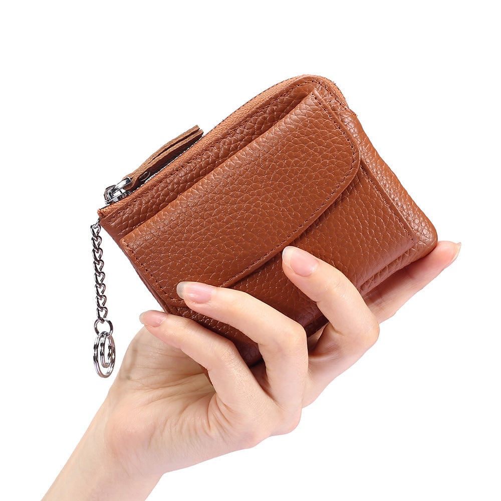 Keychain coin purse mini zipper change wallet small card holder for women ladies