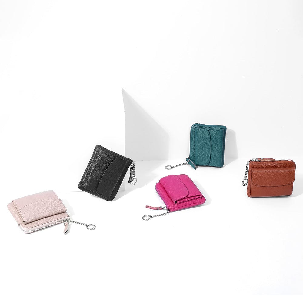 Keychain coin purse mini zipper change wallet small card holder for women ladies