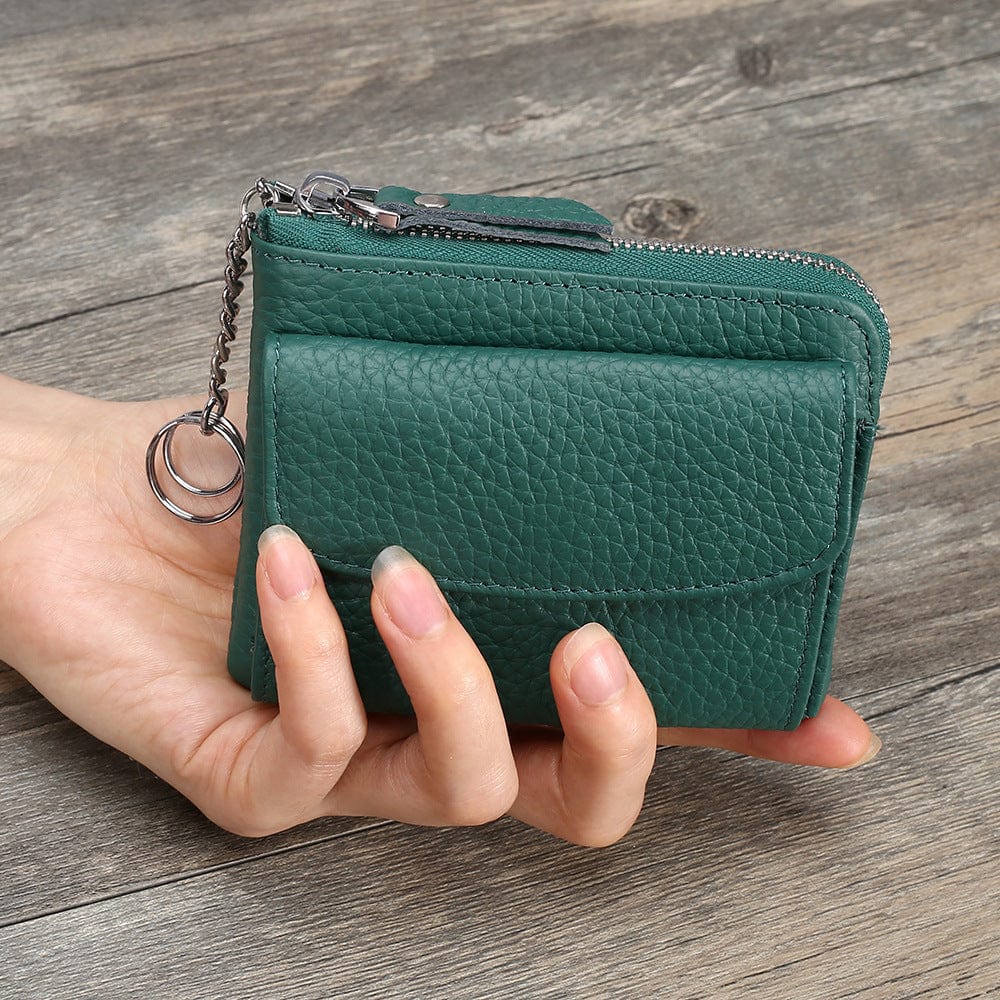 Keychain coin purse mini zipper change wallet small card holder for women ladies