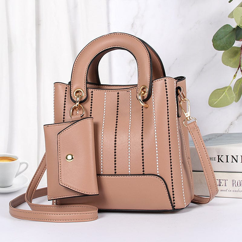Khaki 2022 new striped small bucket women cross body bag 2022 qualitywomen hand bags shoulder bag 13183