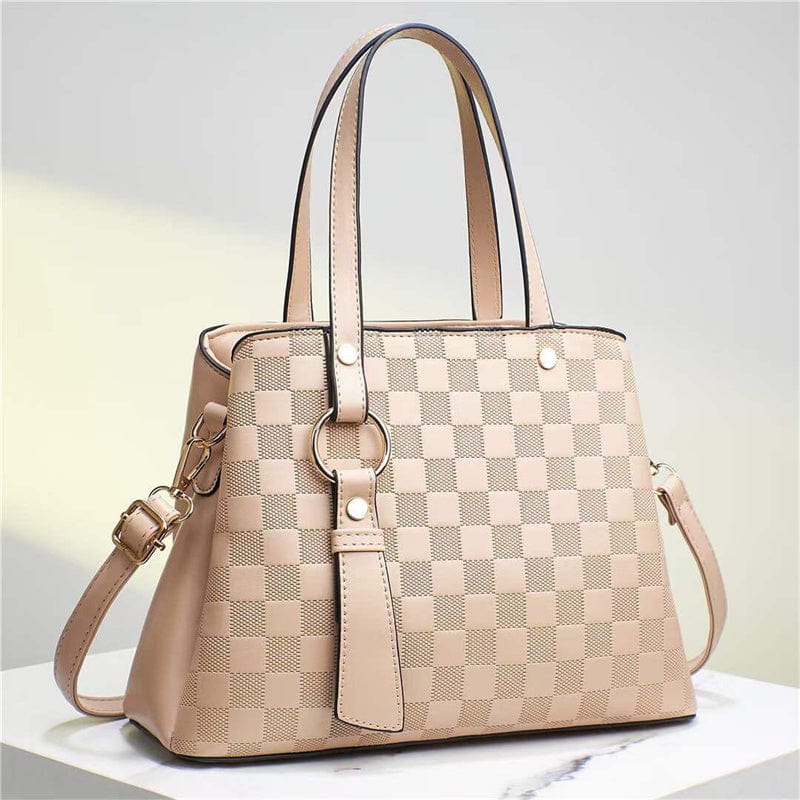 Khaki 2022 simple plaid design fashion luxury tote bag designer women shoulder bag manufacturer customization handbags
