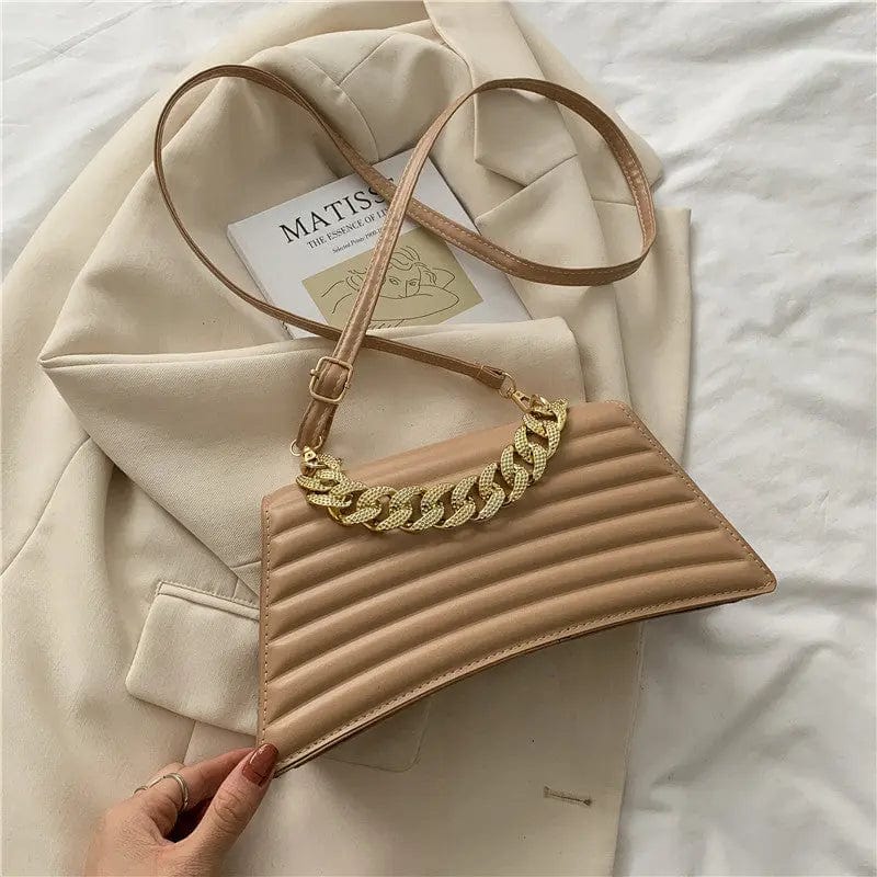 KHAKI L537 Vintage Designer Handbags Purse Women Shoulder Crossbody Bags 2022 New Fashion Chain Totes Pleated Lady's Messenger Bag