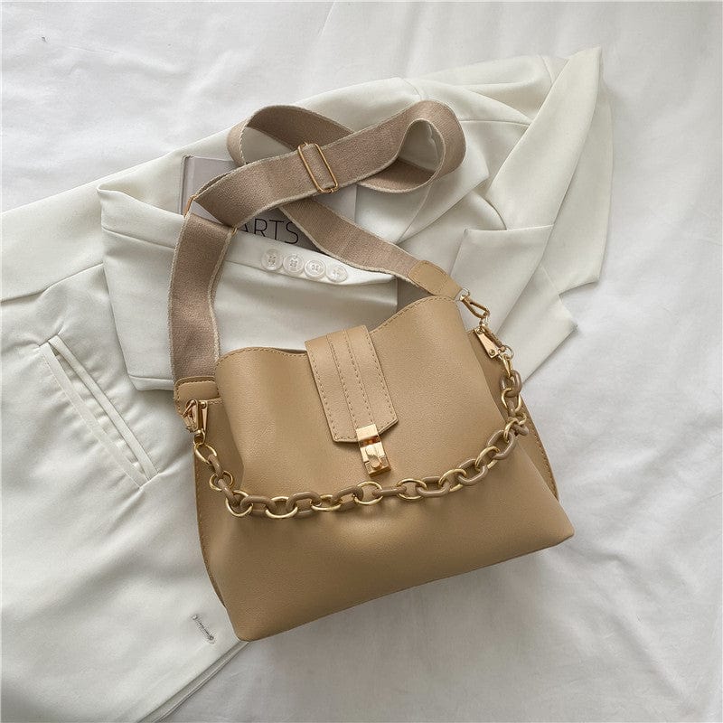khaki Wholesale Handbags With Chain Factory 2022 Small Young Ladies Purses Women Popular Bucket Bag