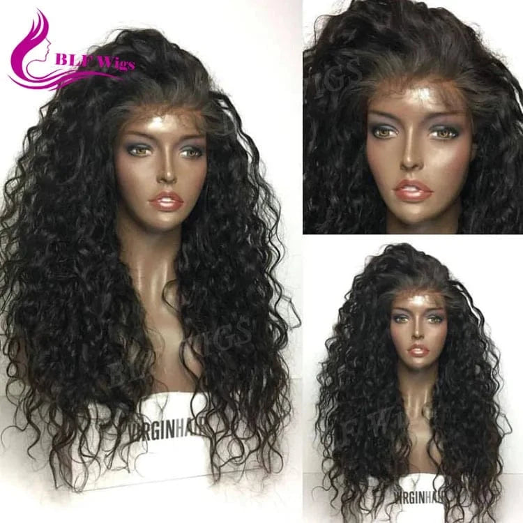 Kinky Curly Afro Lace Front Human Hair Wigs, Full Lace Human Hair Wigs For Black Women, 180% Density Brazilian Virgin Hair Wig