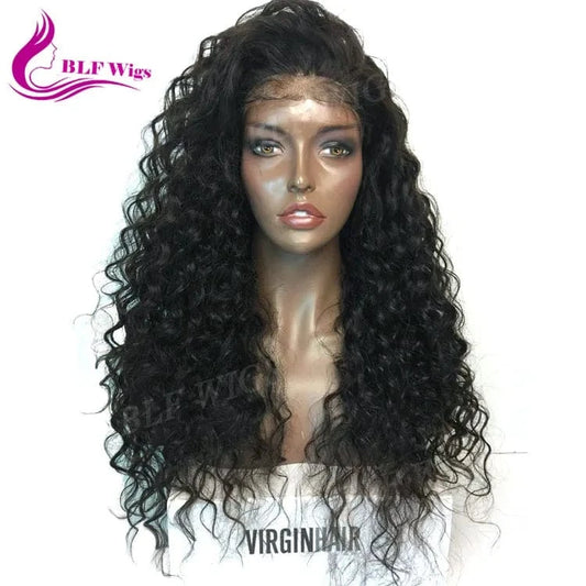 Kinky Curly Afro Lace Front Human Hair Wigs, Full Lace Human Hair Wigs For Black Women, 180% Density Brazilian Virgin Hair Wig