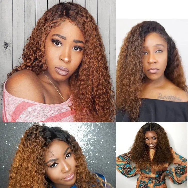 Kinky Curly Cuticle Aligned 1B/30 Brown Color