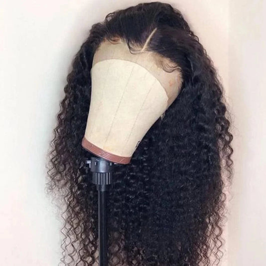 Kinky Curly Lace Wig, Indian Women Hair Wig, Human Hair Lace Front Wigs with Baby Hair for Sale