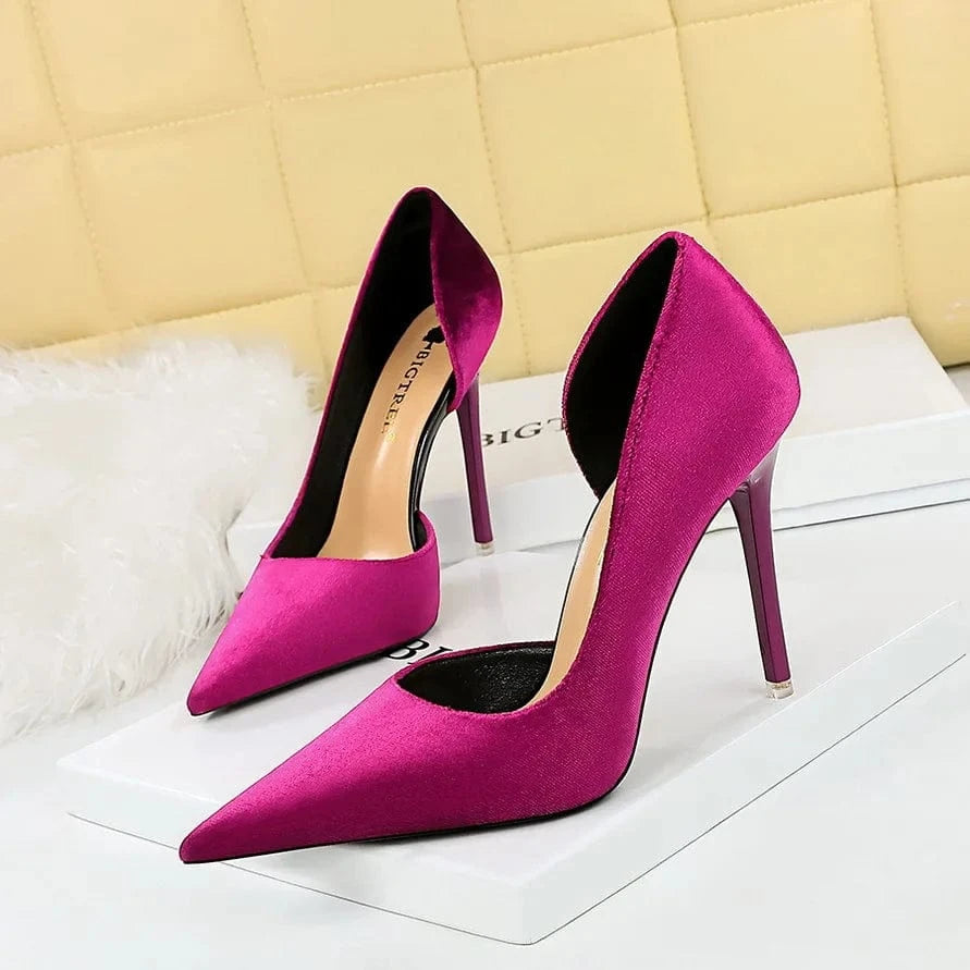 Kitten Heel 2023 New Women Office Pumps Sexy Party Stiletto Wedding Shoes Large Size 43 Female Luxury Heels