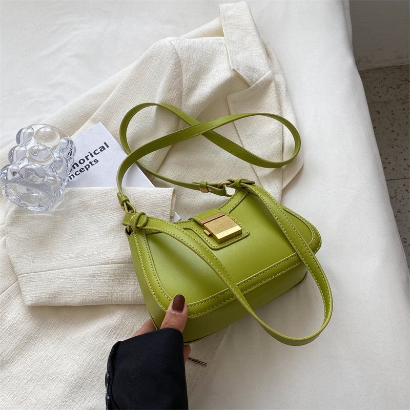 Kiwi Green Trending Underarm Bags 2022 Luxury Shoulder Hand Bags Ladies PU Leather Small Purses Women Handbag