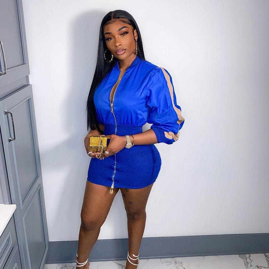 Kliou K22D20976 2022 Wholesale Clothing Women Clothing Elegant Bodycon Casual Ladies Dress Slim Dress