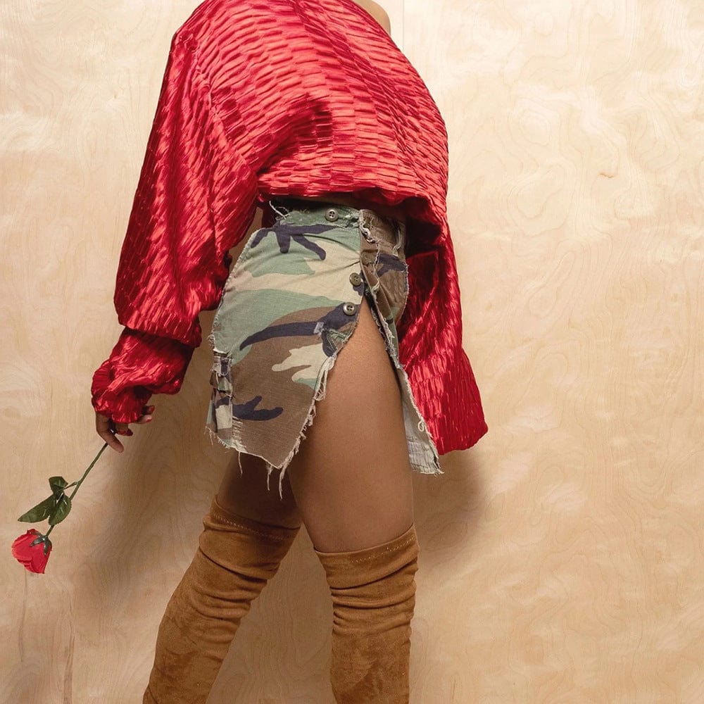 KNZ9190 2023 Summer New Women Street Personality Camo Mini Skirt