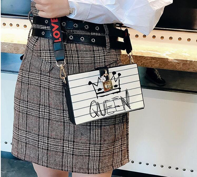 Korean Style Sling Bags Women Handbags Queen Square Ladies Shoulder Bags Cross Body Purses