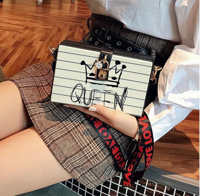 Korean Style Sling Bags Women Handbags Queen Square Ladies Shoulder Bags Cross Body Purses