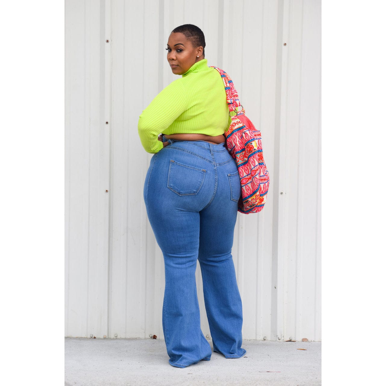 KX-2295 Factory wholesale blue jeggings jeans trousers flare denim pants slim fit high waist women plus size jeans