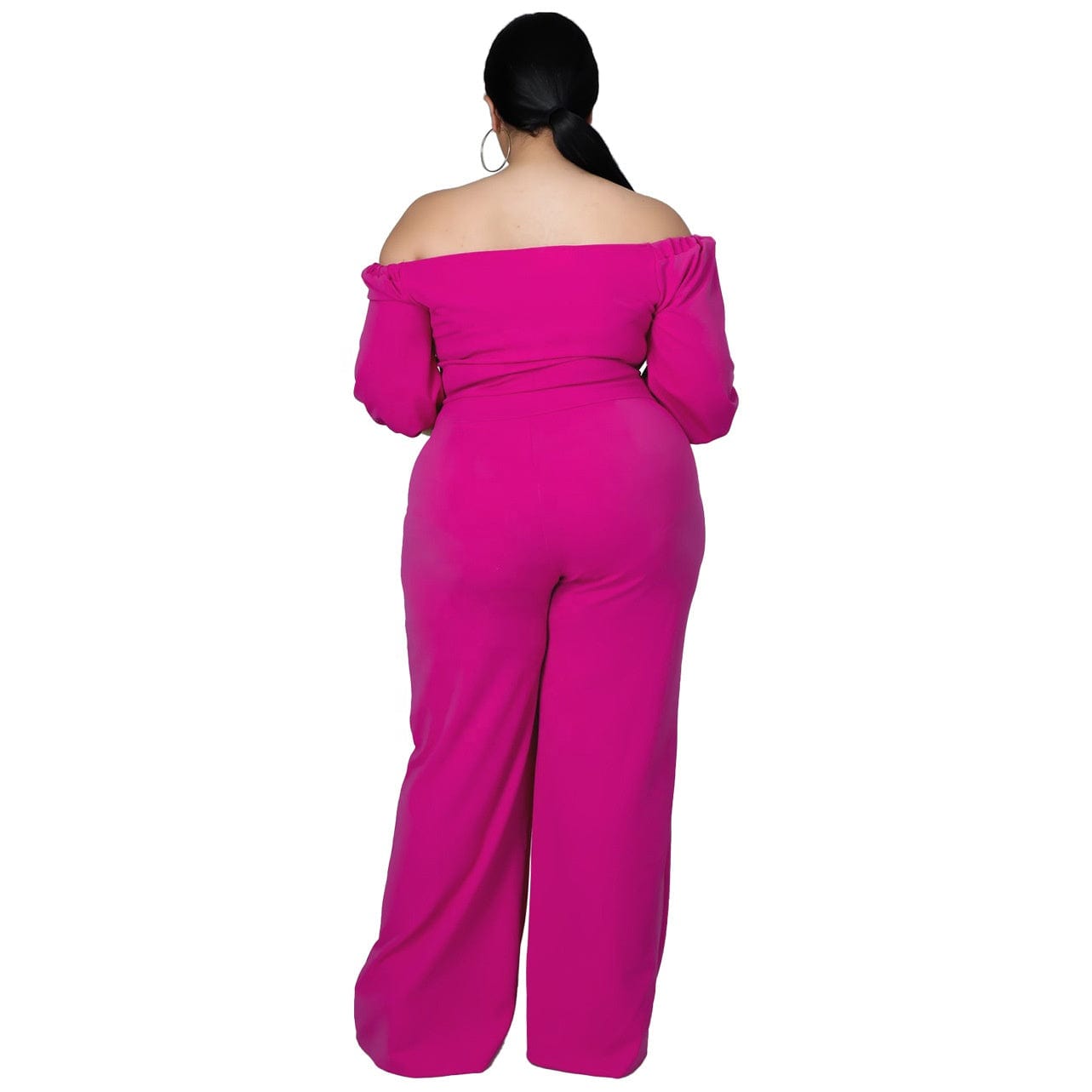KX-N7291 Office lady long sleeve rompers and jumpsuit off shoulder solid women elegant plus size jumpsuits