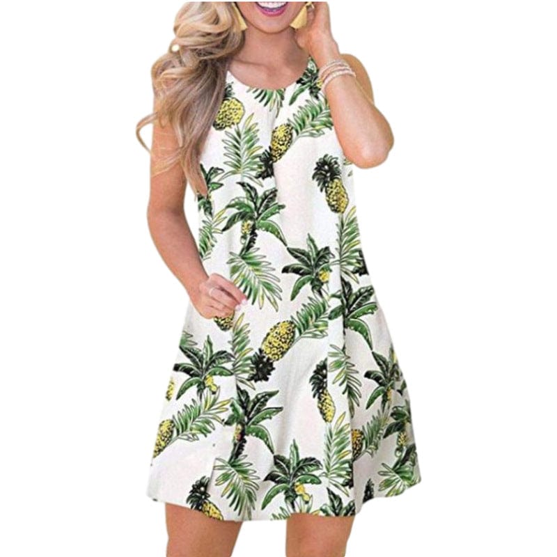 L / #07 Dropshipping Wholesale 2022 new arrivals women clothes crew neck tank top dress lady short sleeve sexy woman
