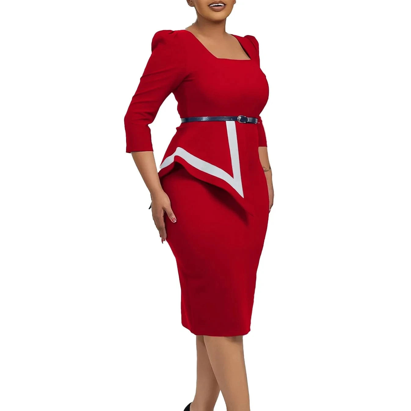 L / 3 J&H New Fashionable And Elegant Hip Wrapping Ol Professional Tongle African Dress