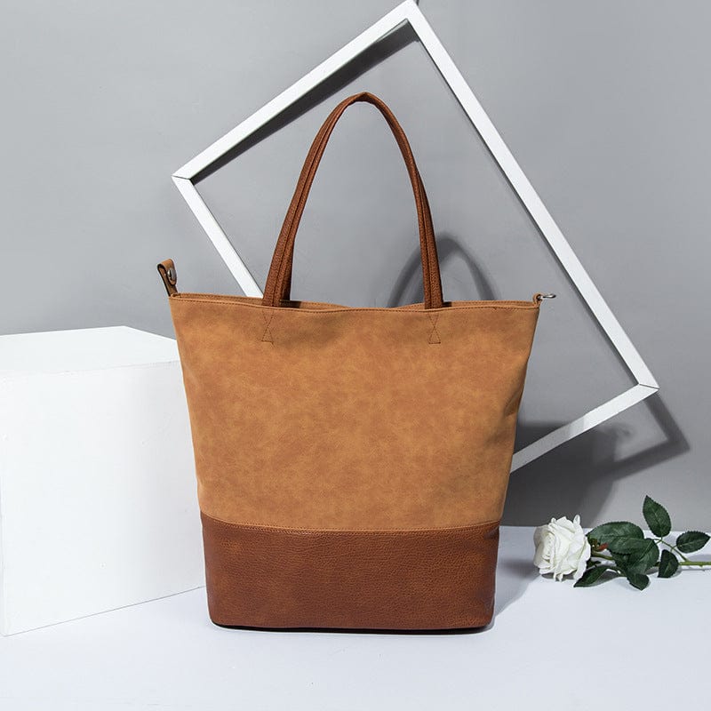 L (35*17*38CM) / brown Luxury large capacity pu leather ladies crossbody sling tote bag purses fashion tote handbags for women