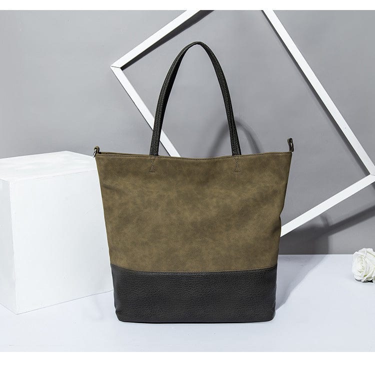 L (35*17*38CM) / green Luxury large capacity pu leather ladies crossbody sling tote bag purses fashion tote handbags for women