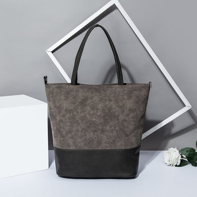 L (35*17*38CM) / grey Luxury large capacity pu leather ladies crossbody sling tote bag purses fashion tote handbags for women
