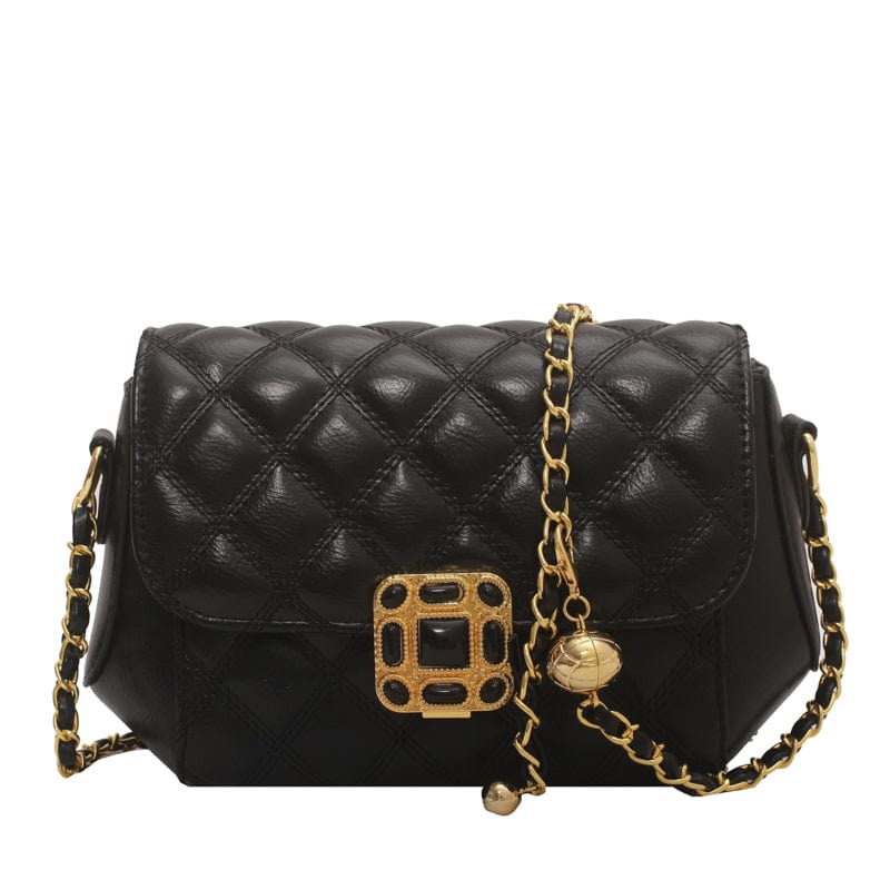 L / black 2022 Quilted Leather Ladies Crossbody Pocketbooks Handbags Luxury Designer Big Purses And Handbags