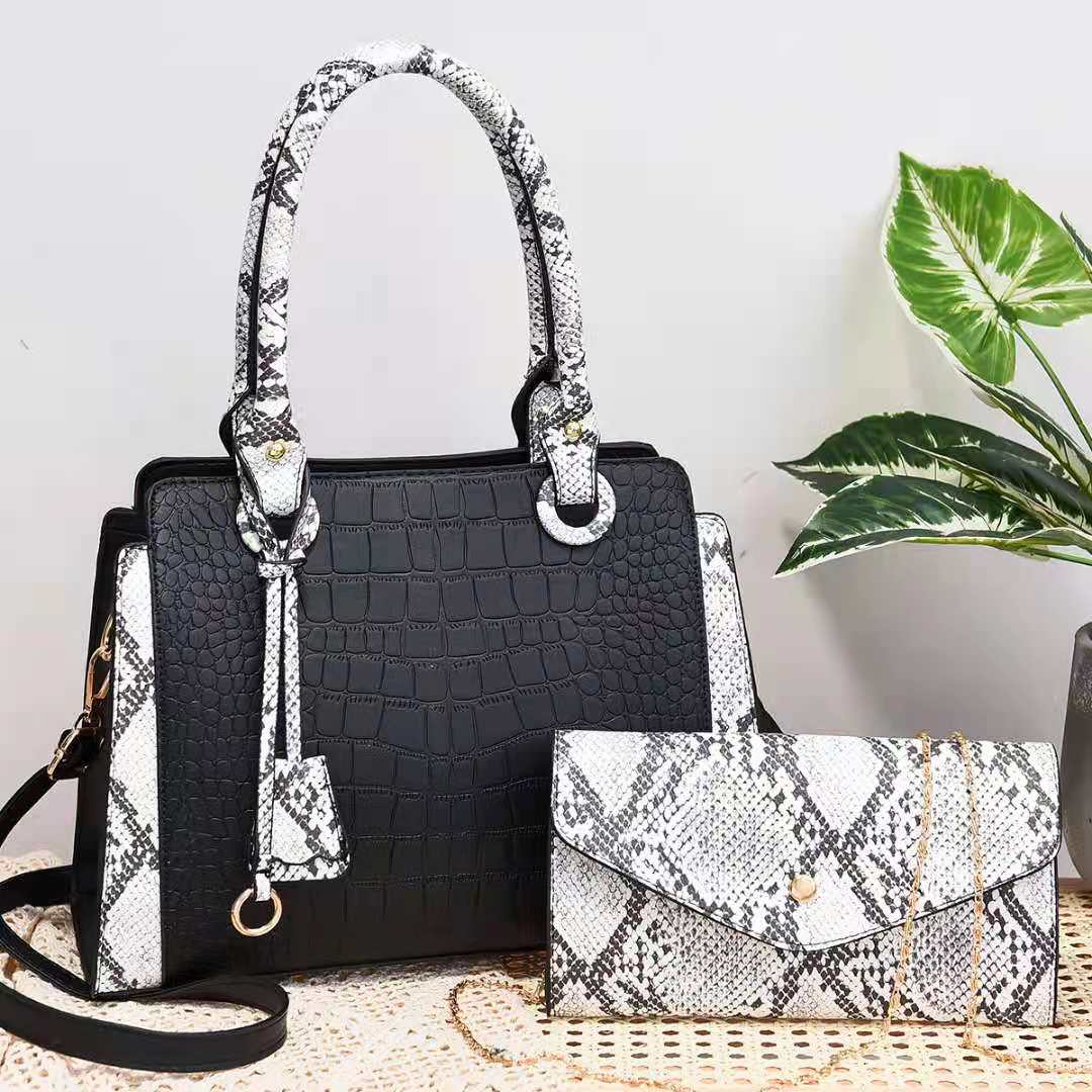 L / black Factory new 2022 tide crocodile print large capacity big handbag women  tote bag women hand bags  shoulder cross body bag 13143