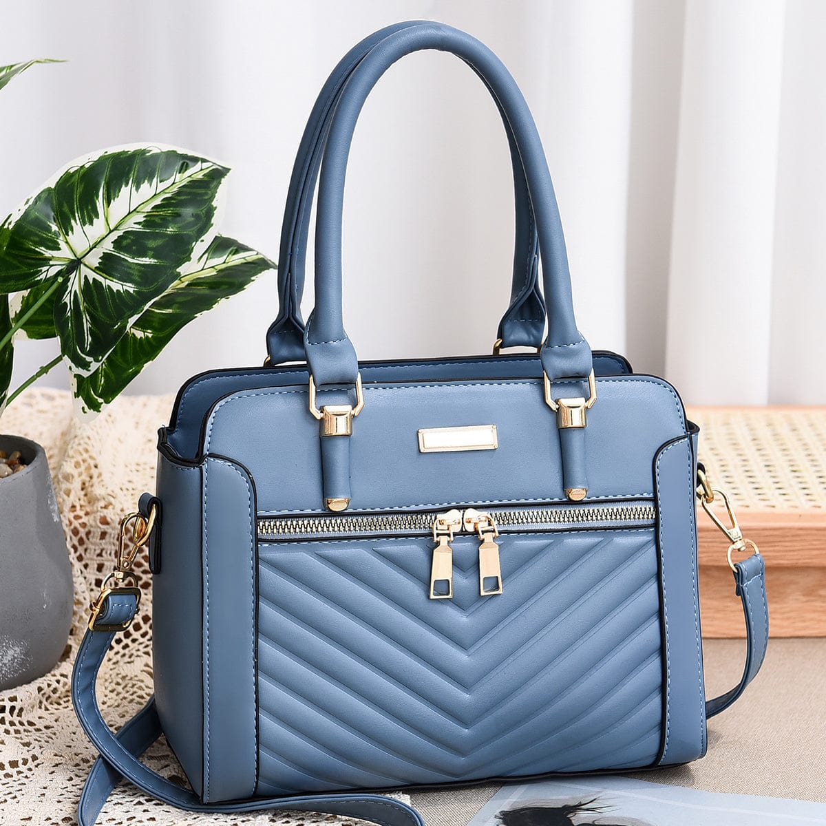 L / Blue 2022 Factory Wholesale New High Quality Ladies Bag Large Capacity Handbag Shoulder Bags Cross-body Women's Bag 13072