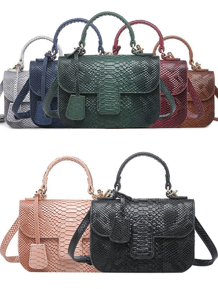 L / blue 2023 new design green handbag bag women pu leather sling bag for woman embossed ostrich skin handbags