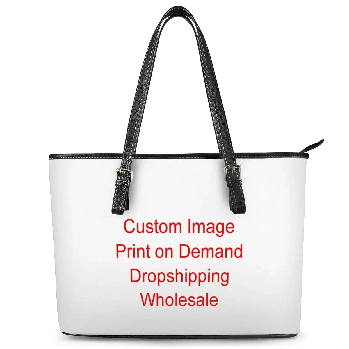 L / DN custom bag POD Dropshipping Papua New Guinea Large Leather Tote Bag-Summer Hibiscus Shoulder Bag Personalise Logo Women Handbags Big Bag