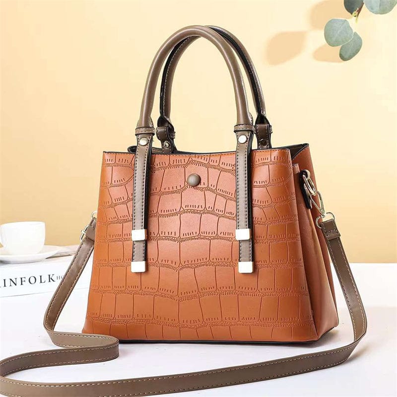 L / Earthy yellow stone pattern high quality party messenger bag large capacity luxury ladies shoulder bag fashion wholesale handbags