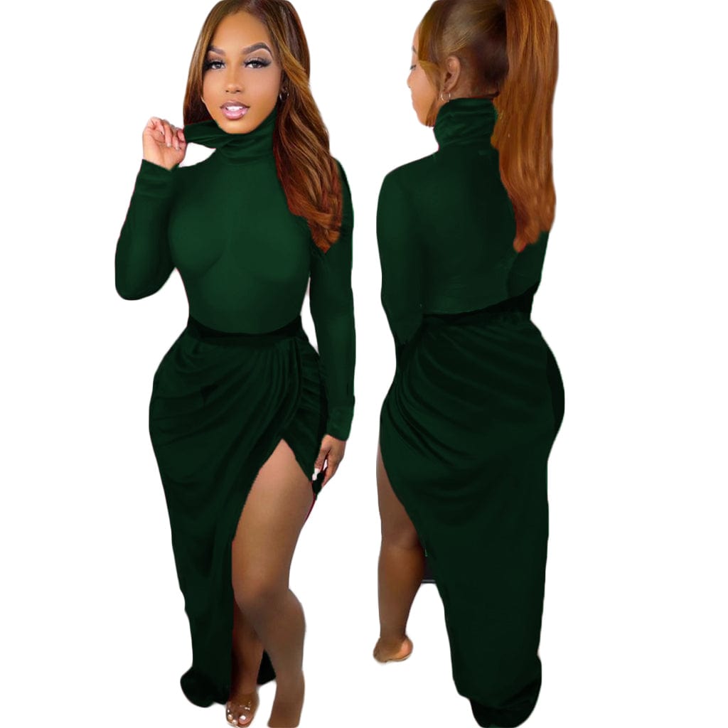 L / F207-2 Explosive style mesh stitching fashion women's dress creative suit