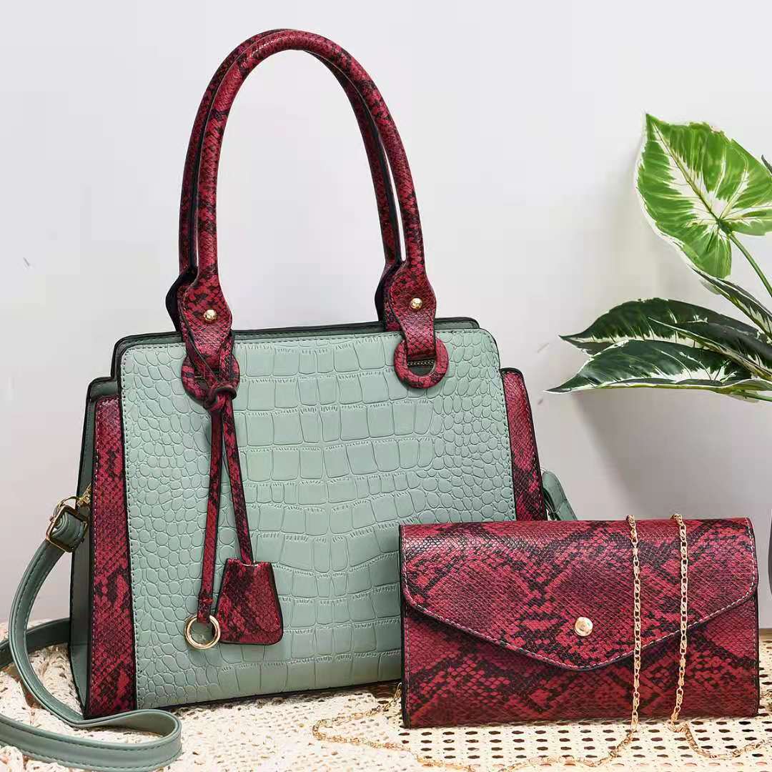 L / green Factory new 2022 tide crocodile print large capacity big handbag women  tote bag women hand bags  shoulder cross body bag 13143