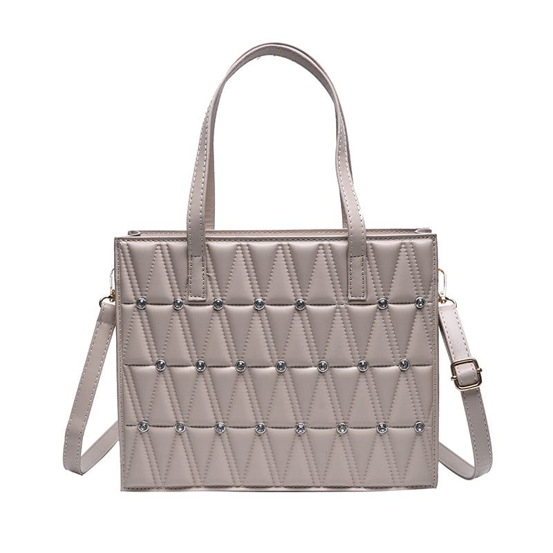 L / Grey Hot Selling Custom Large PU Leather Women's Tote Bags Handbags Fashion Crossbody Ladies Hand Bags 2022