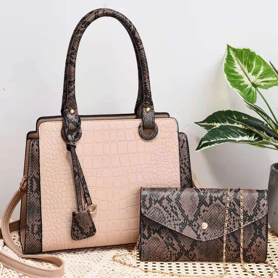 L / Khaki Factory new 2022 tide crocodile print large capacity big handbag women  tote bag women hand bags  shoulder cross body bag 13143