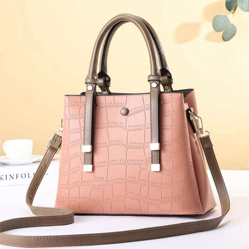 L / Pink stone pattern high quality party messenger bag large capacity luxury ladies shoulder bag fashion wholesale handbags
