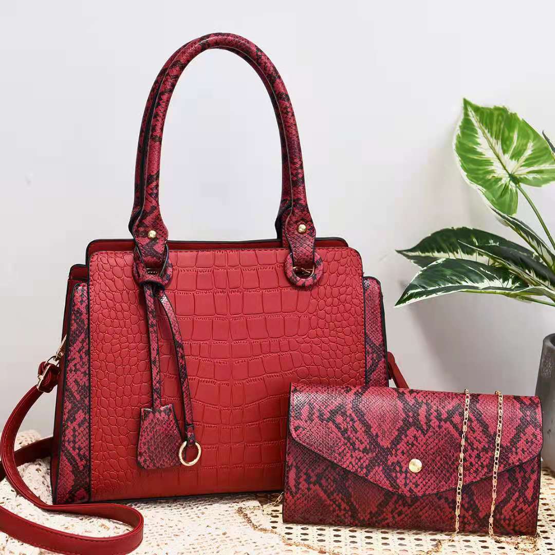 L / Red Factory new 2022 tide crocodile print large capacity big handbag women  tote bag women hand bags  shoulder cross body bag 13143