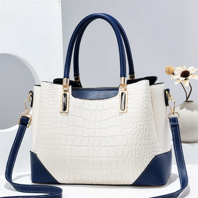 L / White trend luxury party stone pattern design elegant style women's shoulder bag large capacity high quality cheap handbags