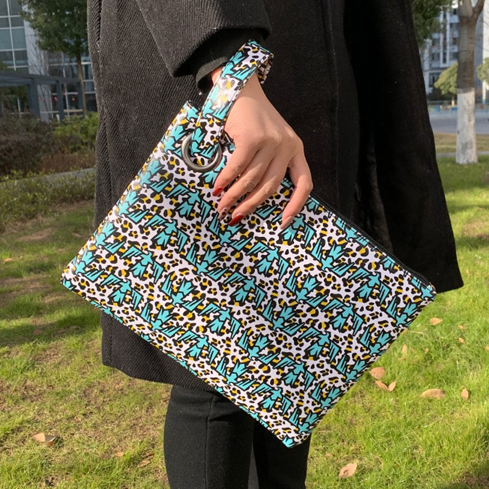 L1 leopard bird Women Leopard with Hair Oversized Clutch Bag Designer Large Capacity Clutch Handbag Lady Wristlet Purse Evening Bag For Girls