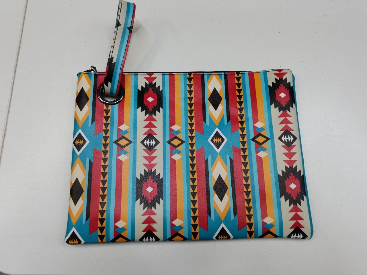 L8 southern colorful tribal Women Leopard with Hair Oversized Clutch Bag Designer Large Capacity Clutch Handbag Lady Wristlet Purse Evening Bag For Girls