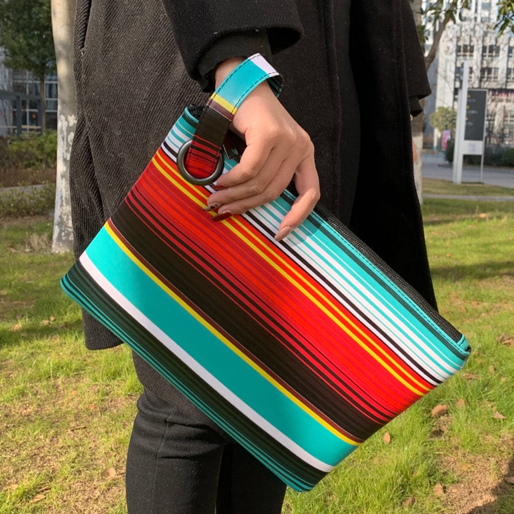 L9 rainbow Women Cowhide with Hair Oversized Clutch Bag Designer Large Capacity Clutch Handbag Lady Wristlet Purse Evening Bag For Girls