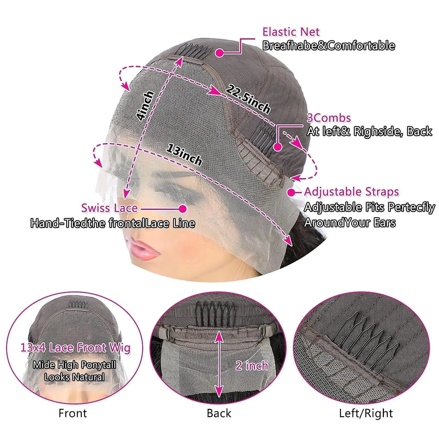 Lace Front Wig Yaki Human Hair Wig Brazilian Kinky Straight Lace Front Wig For Women Pre plucked 13*4