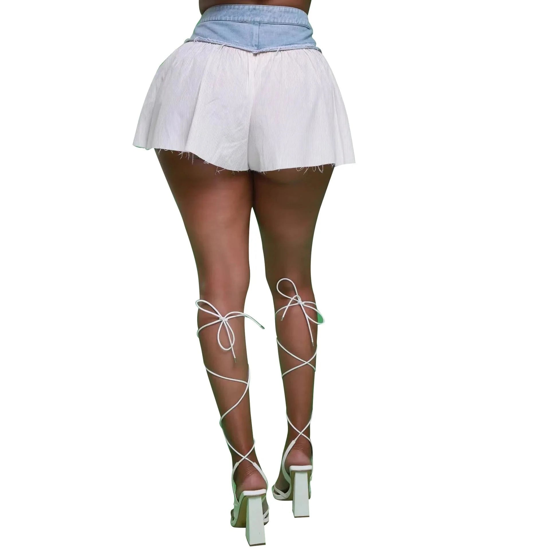 Ladies Boutique Clothing Patchwork Denim Short Mini Sexy Jeans Short Luxury Street Wear Shorts
