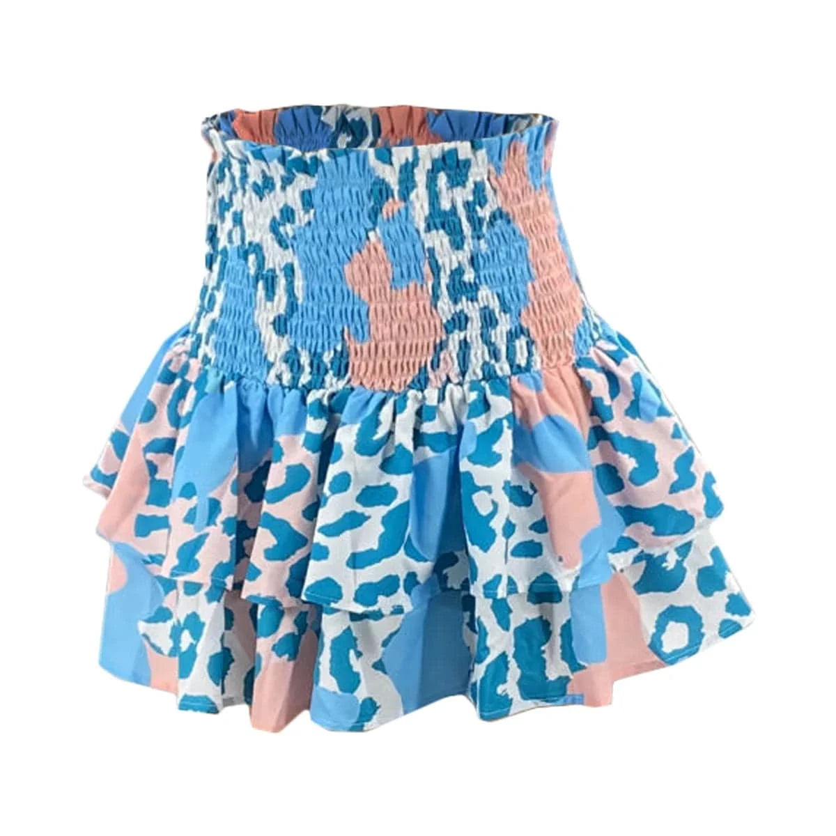 Ladies Boutique Clothing Summer Short Sexy Midi Skirts Women Half Pleated A Line High Waist Office Skirt Cut Print Pleated