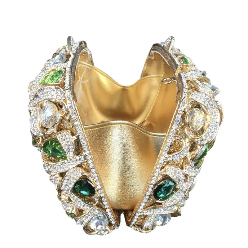 Ladies Elegant Olive Evening Bags and Clutches for Women Formal Party Crystal Clutch Purse Wedding Party Handbag Purse