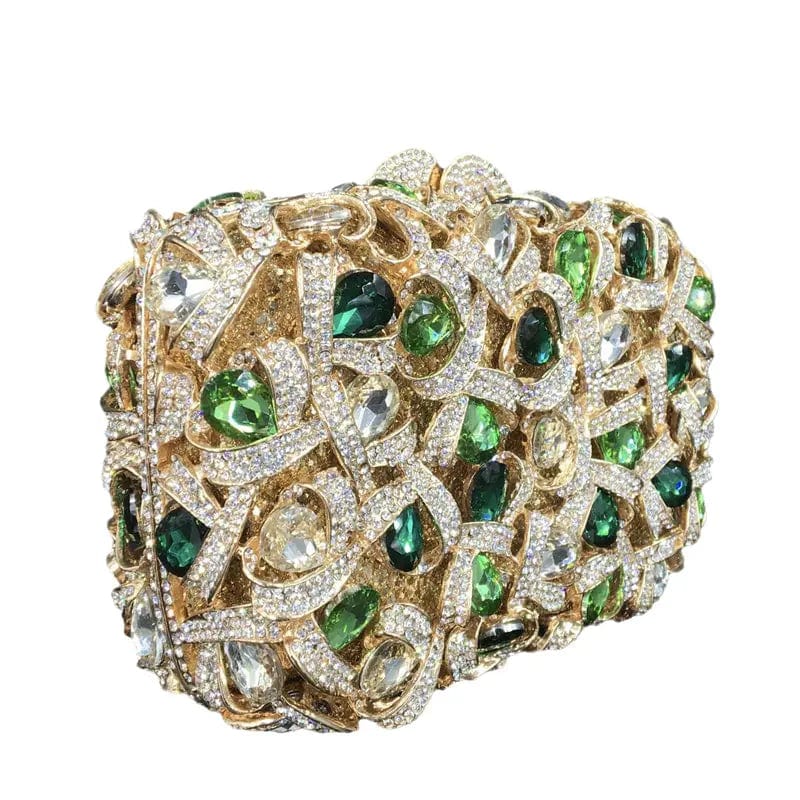 Ladies Elegant Olive Evening Bags and Clutches for Women Formal Party Crystal Clutch Purse Wedding Party Handbag Purse