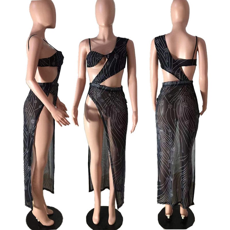 Ladies Luxury Evening Dresses Women Long Elegant Dresses Single Sling Backless Sleeveless Party Dress