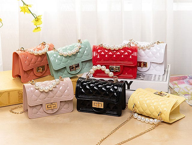 Ladies new pink red transparent colorful purses and bags mini handbag jelly shoulder bag bags for women girls