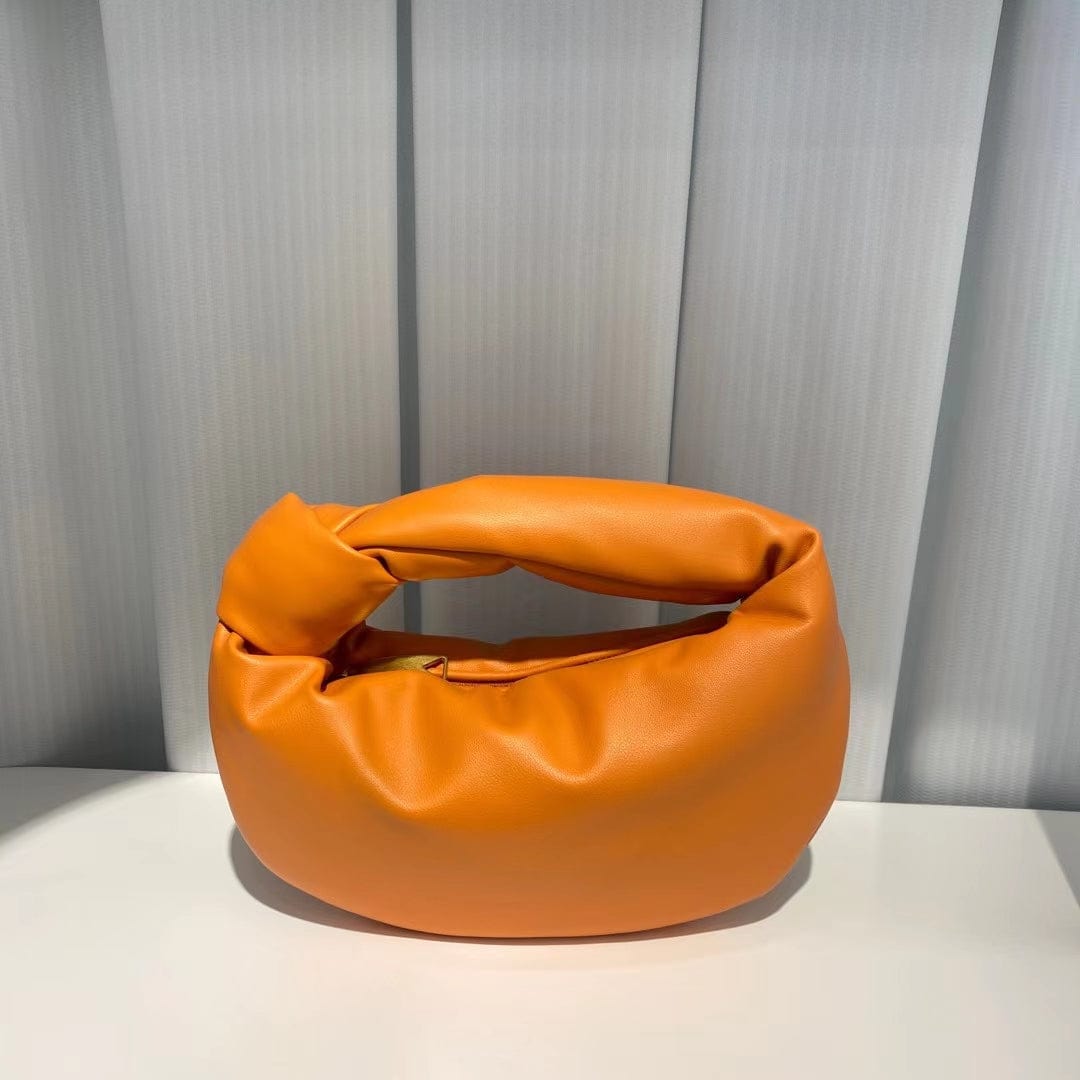 Lady GENUINE LEATHER PURSE ELEGANT handbag KNOT LEATHER PURSE