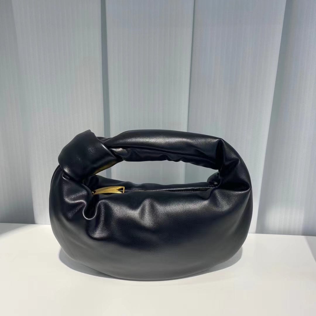 Lady GENUINE LEATHER PURSE ELEGANT handbag KNOT LEATHER PURSE